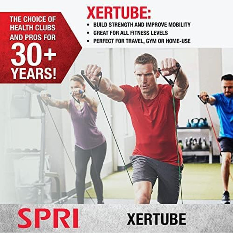 Xertube Resistance Bands with Handles – All Exercise Cords Sold Separately with Home Gym Fitness Door Anchor Attachment Option